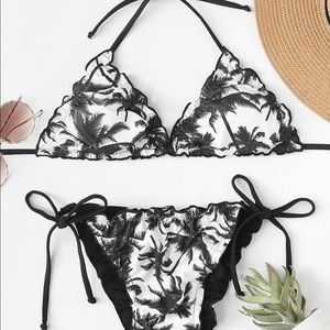 🌴🖤Palm Tree Top w/ Side Tie Bikini Bottoms 🖤🌴